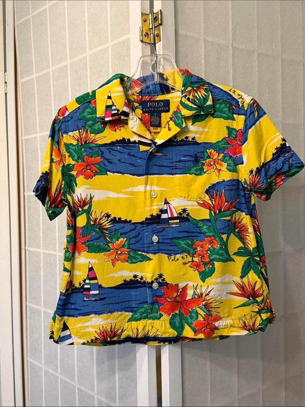 Polo Ralph Lauren Kids Andy Camp Floral Button Down Size 2T